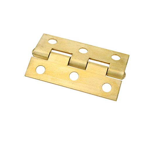 Honjie 2 Inch Square Corner Hinge Brass Home Furniture Hardware Door 8 Pcs With Screws #TOP3