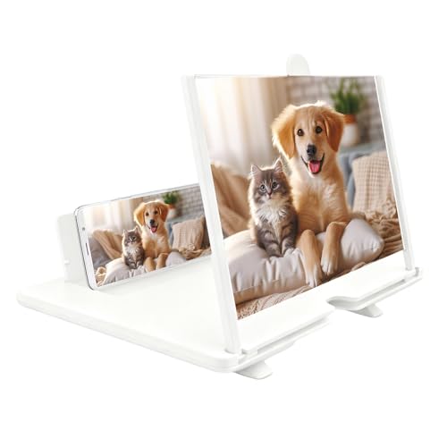 JIEBWCHA 2026 Nueva Ampliador De Pantalla Para Smartphone 22x17x16,6cm Amplificador De Pantalla Para Teléfono Móvil Lupa De Pantallas Móvil 3D Alta Definición Plegable Anti LuzAzul Para Niños Ancianos
