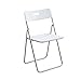Klappstuhl Bürostühle Outad Campingstuhl Klappbarer Kunststoff-Stuhl Tragbarer Camping Stuhl Zum Reisen Für Garten Balkon Und Festival Outdoor Faltstuhl Leicht Tragbar,Weiß