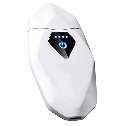 SKRFIRE Lighter, Cigarette Lighter Electric Lighter Diamond-Shaped Touch Switch Plasma Lighter Windproof Dual Arc Lighter Rechargeable USB Lighter with LED Battery Indicator(Luminous)