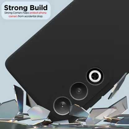 Image of Designerz hub Oppo K13x 5G Back Cover | Soft Silicone Slim Back Case Cover for Oppo K13x 5G- Black