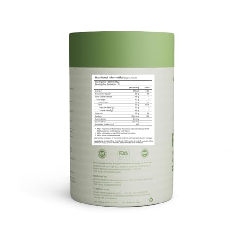 Image of Supply6 Fibre+ Digestive Support & Debloat Health Powder | Prebiotic & Soluble Fiber Supplement, Gut Health & Bloating Relief | No Added Sugar, Non-GMO Sachets (Unflavoured, 15 Servings)