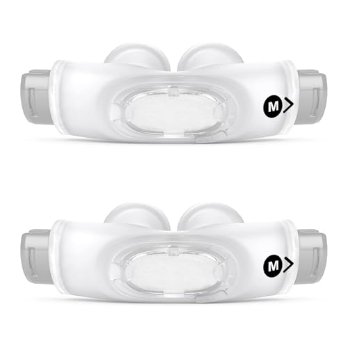 CLNRMA 2 Packs Replacement P30i Nasal Pillows Cushion for Airfit P30i Cpap Nasal Pillows Cushion Reusable & Comfortable and Soft (Medium)