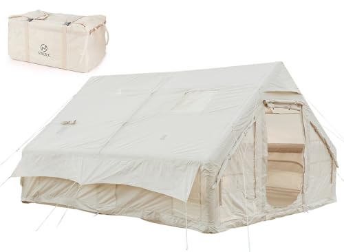 Carpa Inflable Nice C para Camping de 12 Personas Beige