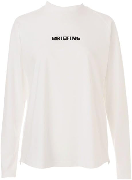 【美品】ブリーフィングゴルフ ロゴラインハイネック長袖シャツ M ホワイト 美品】ブリーフィングゴルフ ロゴラインハイネック長袖シャツ M