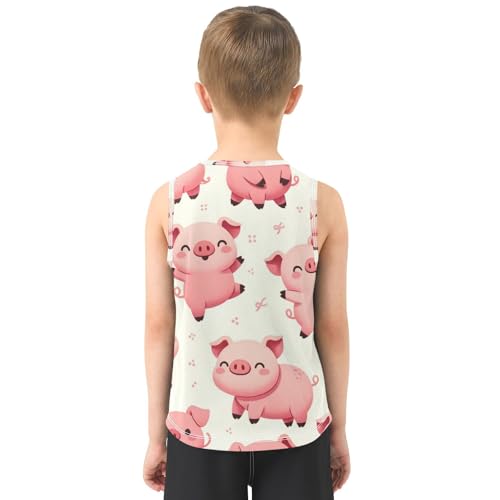 susiyo Cute Piglet Pig Boys Sleeveless Tank Top Girls Athletic T Shirt3