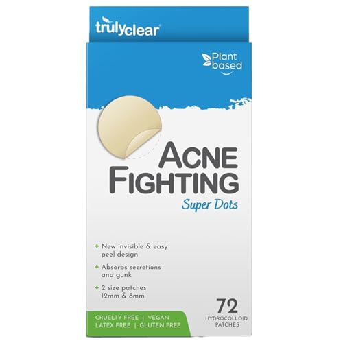 Truly Clear Hydrocolloid Acne Patches for Face & Body - 72 Count | Pimple Stickers for Breakouts, Zits, Blemishes & Imperfections | Cruelty-Free Cover Dots for Overnight Results