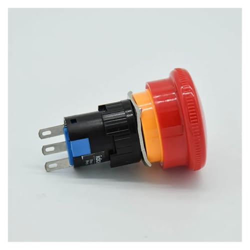 Interrupteur bouton poussoir arret urgence 3 broches AC 250V 3A