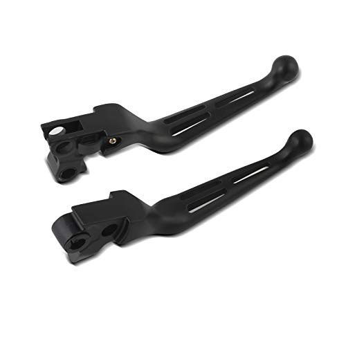 Manetas Freno Embrague Set Stripe Compatible para Harley Davidson Dyna Switchback 12-16 Negro