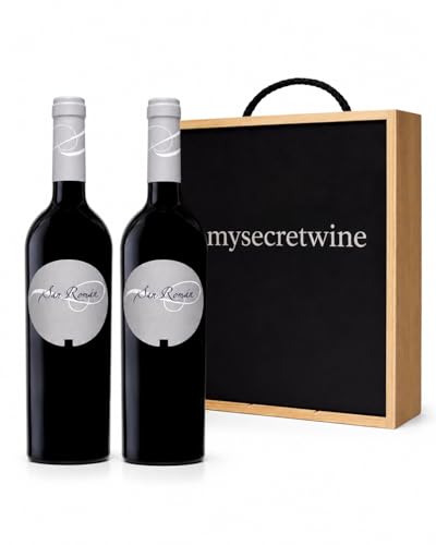 Pack 2 Botellas San Román Vino Tinto Premium DO Toro + Caja de Madera Regalo | Estuche Elegante para Regalar y Compartir- MYSECRETWINE-