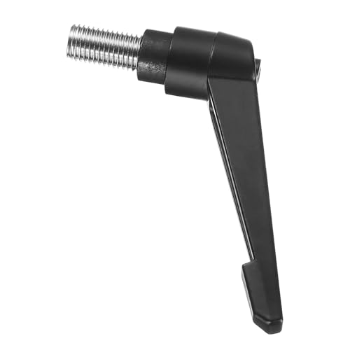 Image of uxcell Adjustable Clamping Lever Handle M16 x 30mm Metric 304 Stainless Steel Male Threaded Stud Hand Knobs Push Button Ratchet Rotating Screw Handles Bolts with Locking Lever Black