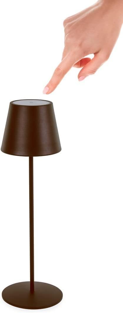 SMART-J Lampada Ricaricabile LED da Tavolo Easy Circle – 3 Temperature di Luce, 6 Ore di Autonomia, Design Moderno, Interruttore Touch, USB Ricaricabile (Bianco)