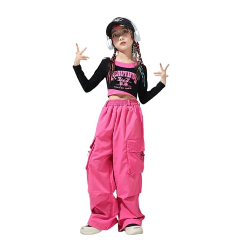 Image of Toddlers Girl Hip-pop Dance Clothing Set Modern Street Wear Children