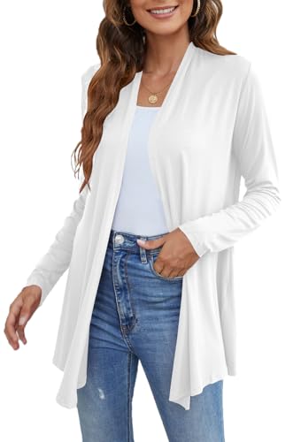 Ladlop Women's Lightweight Open Front Cardigans Long Sleeve Casual Soft Drape Fall Cardigan2