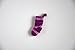 Miniature Striped Crochet Sock, Handmade Dollhouse Stocking, 4cm Long, 1 Sock (Purple)