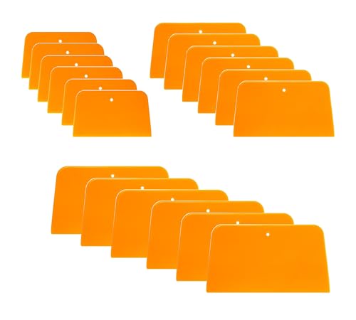 HUAZIZ 18 Pièces Spatule De Peintre en Plastique, Set de Spatules de Surface pour L'application de Mastics, Glaçures, Peinture
