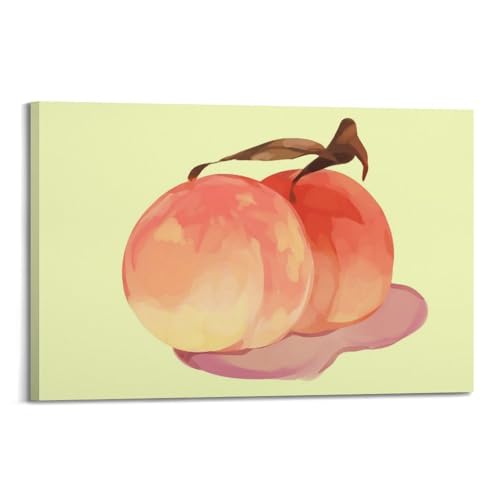 Poster pêches décoration murale poétique pour une ambiance douce chez soi