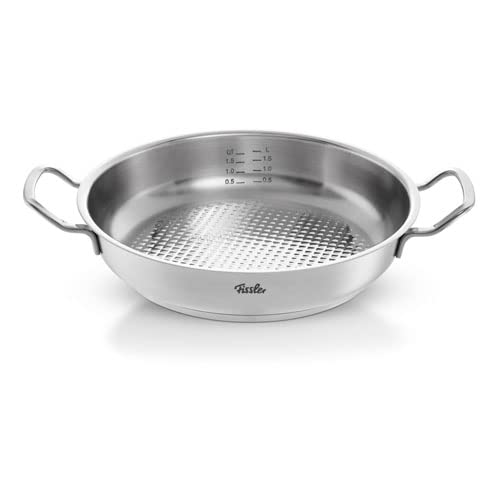 Fissler Original,Profi Collection Padella da portada in acciaio inox 3L, 28 cm, padella tonda con bordo alto, senza rivestimento, per cottura a induzione