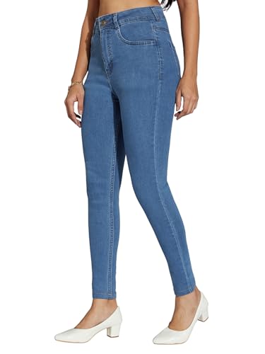 Image of Miss Chase Women's Skinny High Rise Cropped Stretchable Denim Jeans