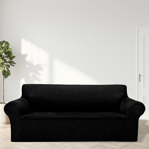 Cupuamon 2024 Newest Stretch Sofa Slipcovers Couch Cover For 3 Cushion Furniture Protector Sofa Covers With Elastic Bottom Jacquard Fabric Small Checks For Pets thumb #2