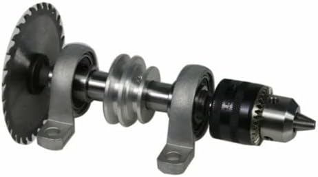 Miniatura 2 de DIY husillo Chuck cojinete asiento polea banco sierra taladro carpintería torno rotatorio