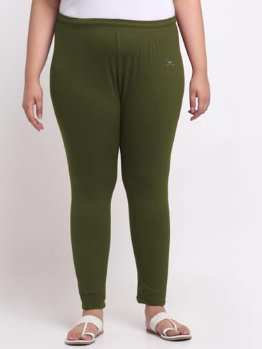 Image of Soft Cotton Ankle Lenght Solid Regular and Plus 35 Colours Leggings for Womens and Girls (Sizes :- M to 6XL)