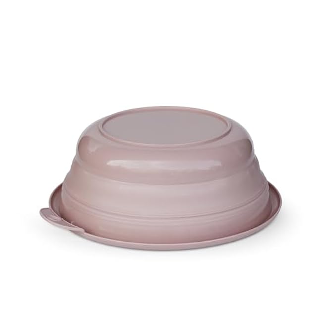 Collapsible Wash Basin Set (2 Pack) - Round Portable Foldable Plastic Basins for Laundry, Travel, Camping - Small & Medium Sizes (Pink)