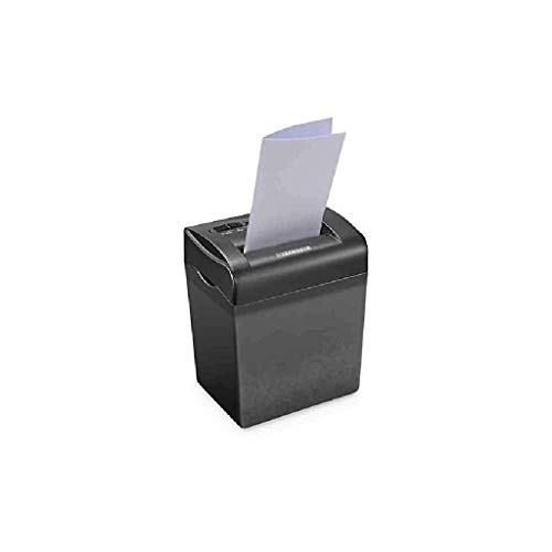 Destructeur de papier micro-coupure noir discret idéal pour sécuriser un petit espace de travail
