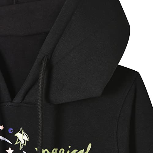 Image of Frozen Solid Sweatshirt with Hood - Black (DFZNSW0029.2 11-12Y)
