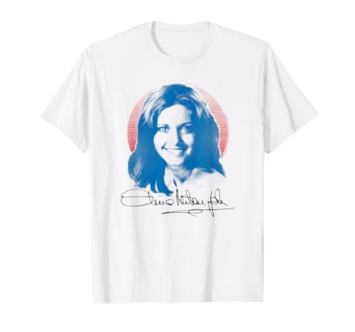 Olivia Newton-John Retro Photo With Signature T-Shirt