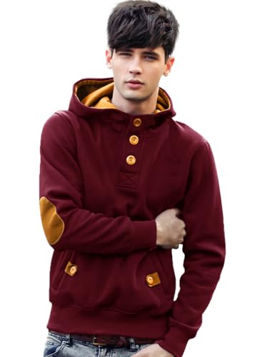 Image of EYEBOGLER Cotton Men Solid Hooded Neck Full Sleeves Casual Sweatshirt