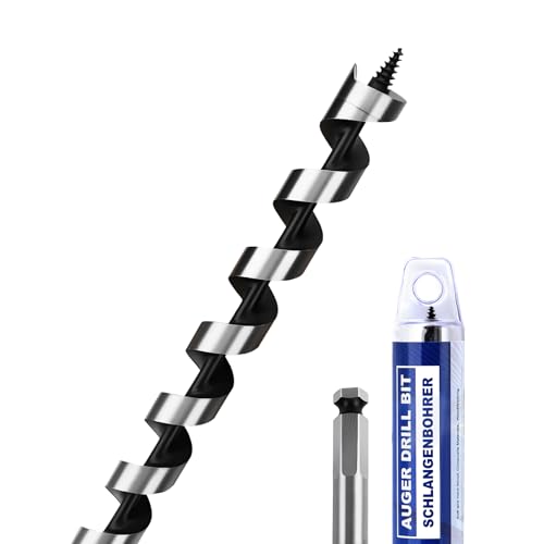 1-1/8" X 11.8" Auger Bit for Wood, 28x300mm Hex Long Auger Drill Bit