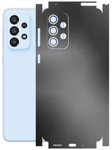 Image of AtOdds - Full Body Back Screen Guard Protector Film - Lamination Wrap Skin Sticker Compatible with Samsung Galaxy A33 (5G) | Scratchproof Matte Finish (Metallic Grey)