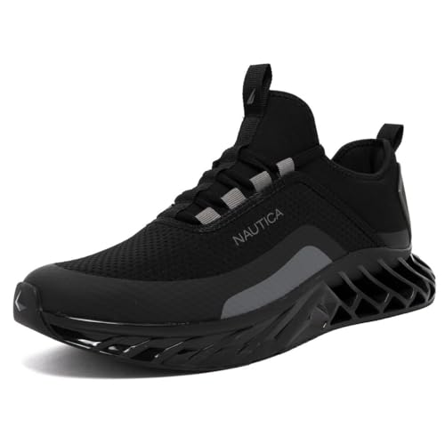 Image of Nautica Men's Casual Fashion Sneakers - Lightweight Lace-Up Athletic Walking Shoes for Gym & Tennis, Comfortable