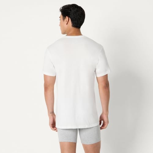 Image of Amazon Essentials Men's Slim Fit V-Neck Undershirt, Breathable Cotton, Pack of 6