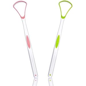 Tongschraper – 2 stuks, schonere mondschrapers Slechte adem Reiniging Mondverzorgingshulpmiddelen voor volwassenen