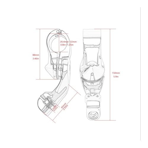 Repose-Pieds Moto Collier de Serrage Cale-Pied Protection Moteur Autoroute