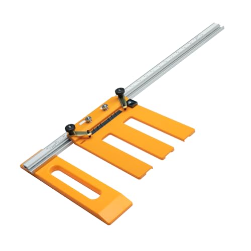 Image of POWERTEC Circular Saw Guide Rail System - Rip-Cut Edge Guide Track for Straight Cuts in Plywood, Sheet Goods & Panels - Fits Left & Right Circular Saws - Portable Cutting Jig for Woodworking (72093)