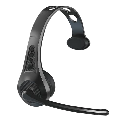 RoadWarrior RW1 Trucker Bluetooth Headset – ENC Mic, 100ft Wireless Range, IP54 Water Resistant, Road Ready Comfort, Right/Left Wear, Volume Controls, On-Ear Fit, Black Wireless Headset for Truckers
