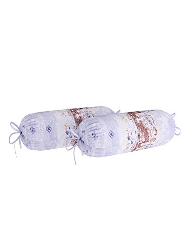 Image of Swayam 160TC Diwan Set Pure Cotton 6 Pcs | Deewan Ethnic Motif Printed Bedsheet Set for Living Room Hall (1-Bed Sheet 60x90 Inch | 2-Bolster Cover 30x30 Inch | 3 Cushion Cover 16x16 Inch) - Purple