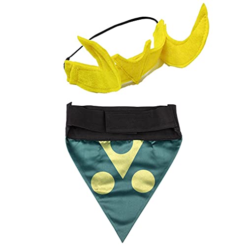 Dog Costume Pet Cosplay Crown and Triangle Scarf for Small Dogs Cats Clothes (Mini Costume)