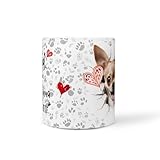 Hunde-Tasse: Chihuahua hellbraun, Liebe zum Haustier | Kaffee-Tasse | Geschenk für Hundeliebhaber Hundebesitzer | Haustierliebe | Geschenkidee | Keramik 330ml | Geschenktasse