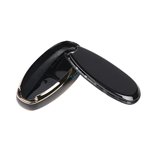 Image of TPU Key Cover Compatible with Maruti Suzuki Baleno, Vitara Breeza, S Cross, Ciaz, Swift, Ignis, 3 Button Smart Key Cover (Black)