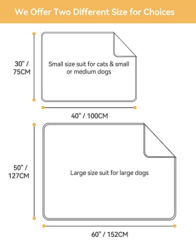 Qucover Cooling Dog Blanket,Double-Faced Waterproof Pet Blanket Cool-To-Touch & Fleece For Kids Children Dog Cat,Reversible Fabric For Couch, Car, Sofa Chair, Bed (30" X 40") #TOP2