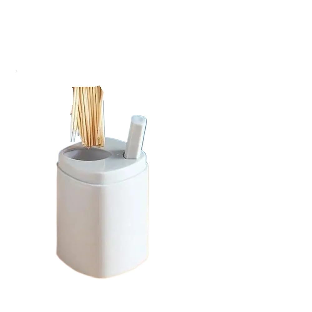 TIANSHENGQI Automatic Pop Up Toothpick Holder Push Type Dispenser Household Living Room Dining Storage Box(Gray)
