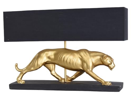 Art Deco Escultura Lámpara de Mesa Leopardo 60 cm Cw273 Palazzo Exclusivo