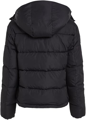 Calvin Klein Damen Pufferjacke Matte Short Puffer mit Kapuze, Schwarz (Ck Black), 3XL – Ansicht 6