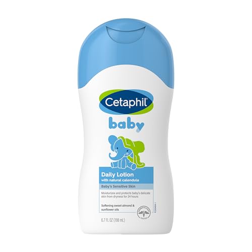 Image of Cetaphil Baby Daily Lotion with Organic Calendula, Hypoallergenic, Sweet Almond & Sunflower Oils,6.7 Fl. Oz (Packaging May Vary)