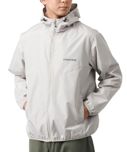 [コンバース] マウンテンパーカー メンズ 秋 裏メッシュ 撥水 防風 UVカット ウインドブレーカー ブルゾン ジャンパー アウトドア キャンプ 登山 釣り アイボリー L