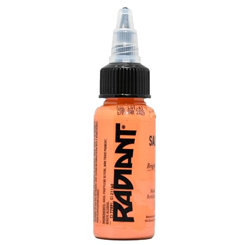 Radiant Colors Salmon Tattoo Ink 1oz Bold Pigment Professional Quality Smooth Flow Long Lasting Formula